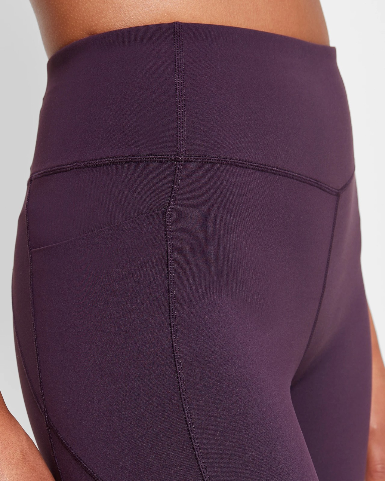 Active Infinity Sculpt High Rise Crop Length Tights - Deep Plum