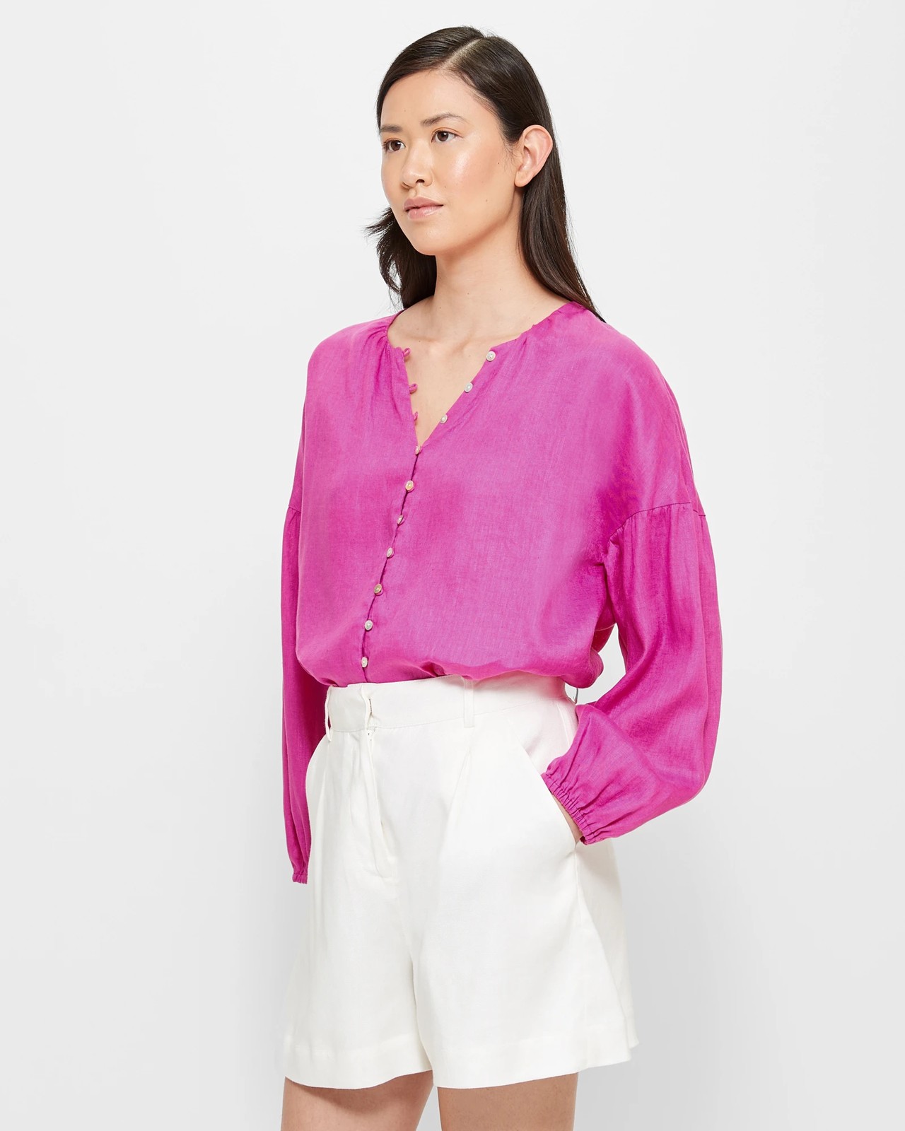 European Linen Blouse - Preview 3 of 5
