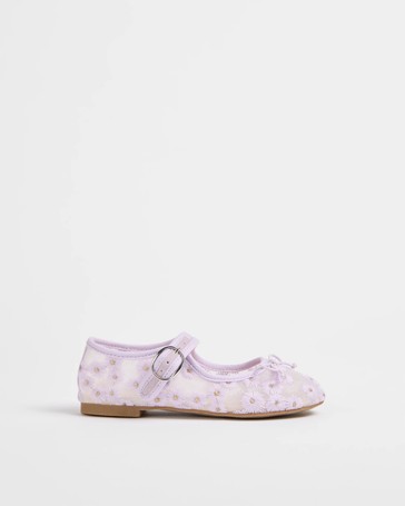 Floral Embroidery Ballet Flats