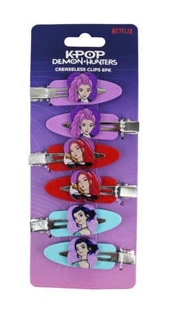 6 Pack KPop Demon Hunters Creaseless Hair Clips