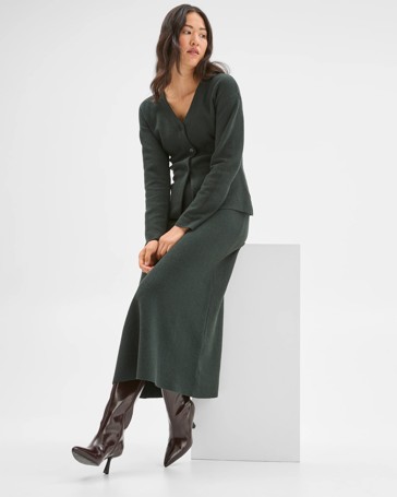 Preview Boucle Knit Midi Skirt