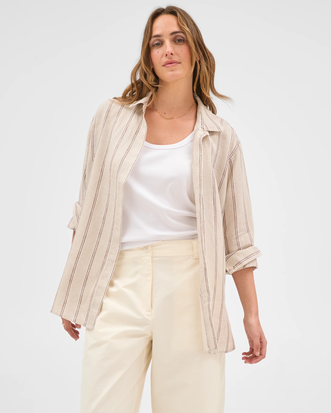 Relaxed Barrel Leg Pants - Whisper White 5 of 5