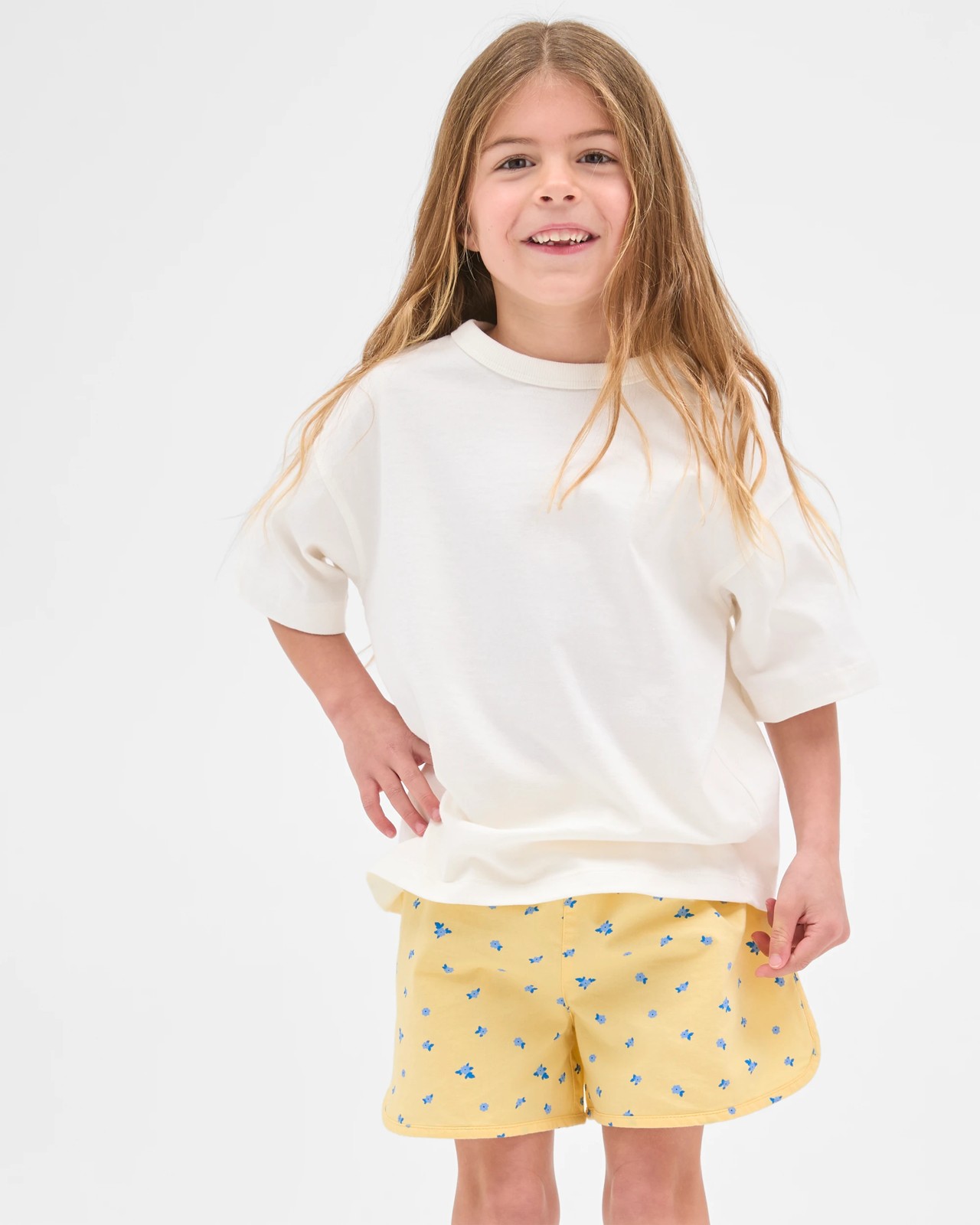 Dolphin Hem Woven Shorts - Yellow Base Ditsy 2 of 5