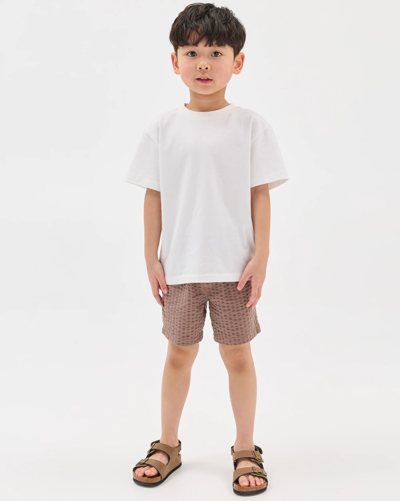 Australian Cotton Seersucker Volley Shorts - Deep Taupe 2 of 4