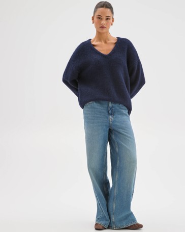 Lily Loves V-Neck Fluffy Knit Jumper