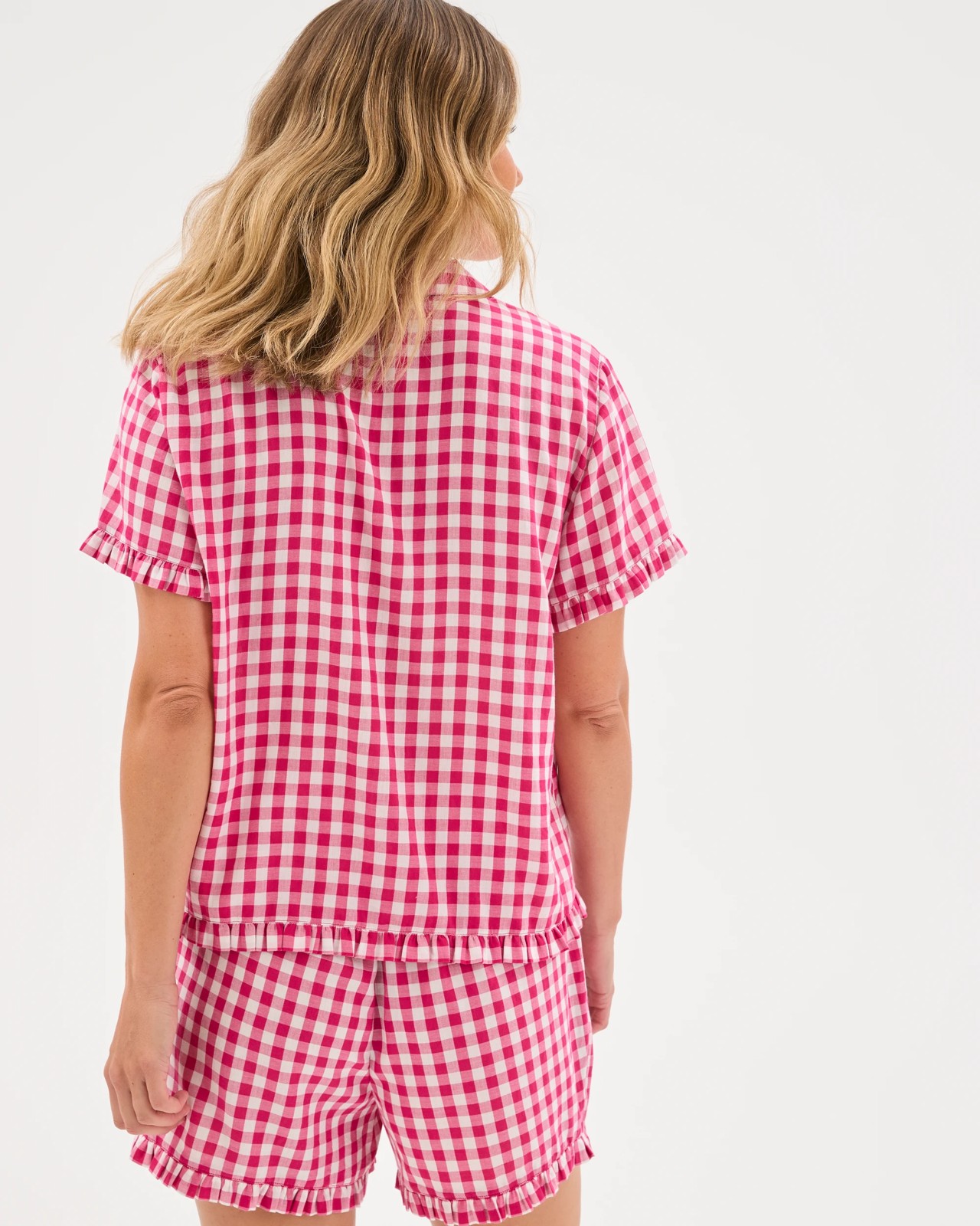 Womens Woven Frill Pyjama Set 4 of 5