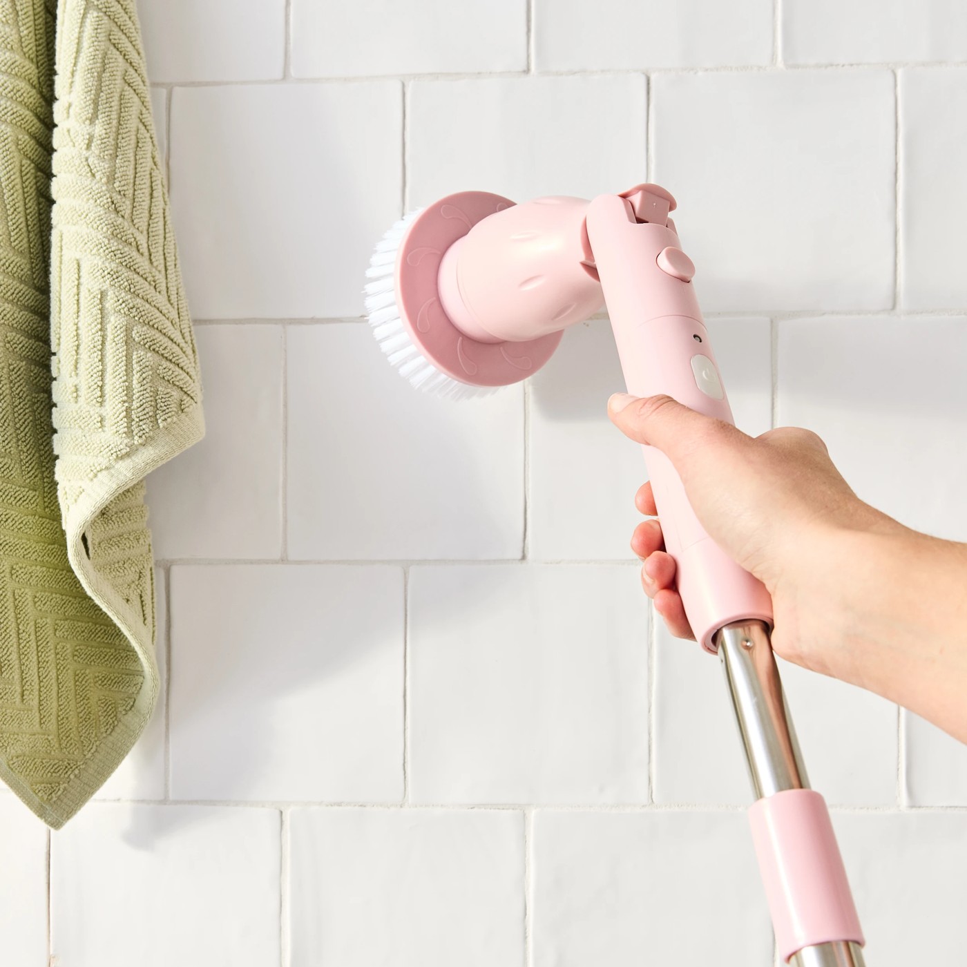 Anko Long Handled Cleaning Brush - Pink 2 of 5