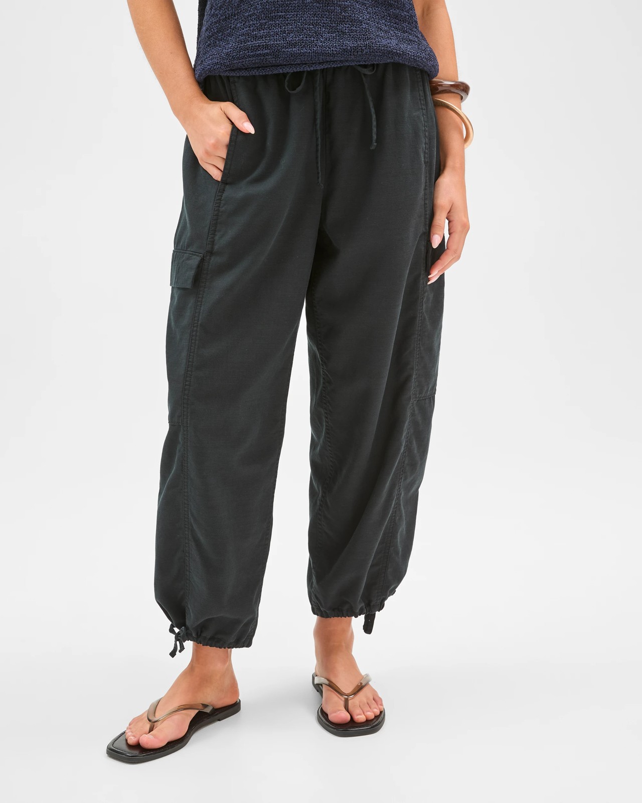 Petites Slub Utility Pants 5 of 5