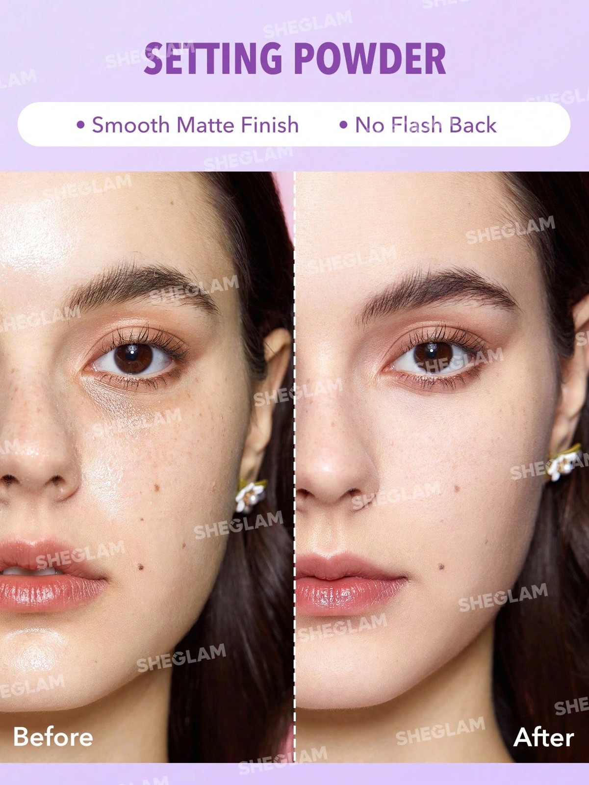 SHEGLAM Insta-Ready Face & Under Eye Setting Powder Duo - Taro 4 of 5