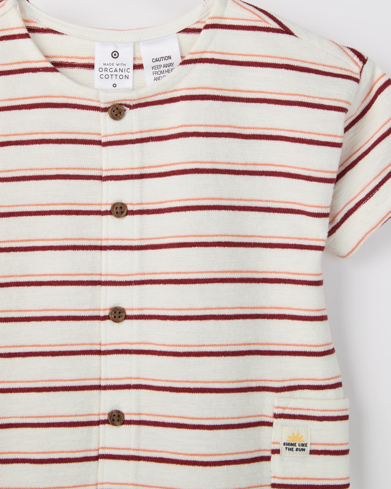 Baby Organic Cotton Romper - Stripe 2 of 3