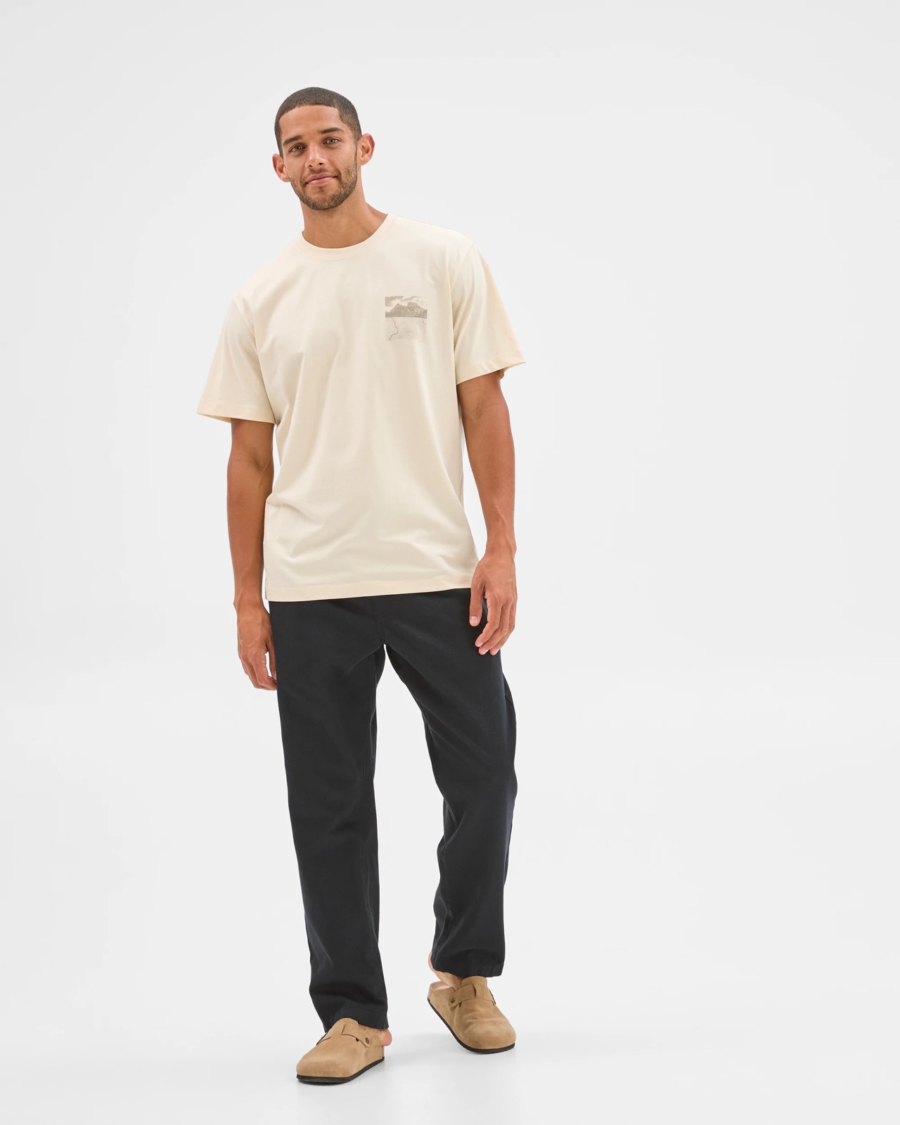 Australian Cotton Print T-Shirt - Stone 4 of 6