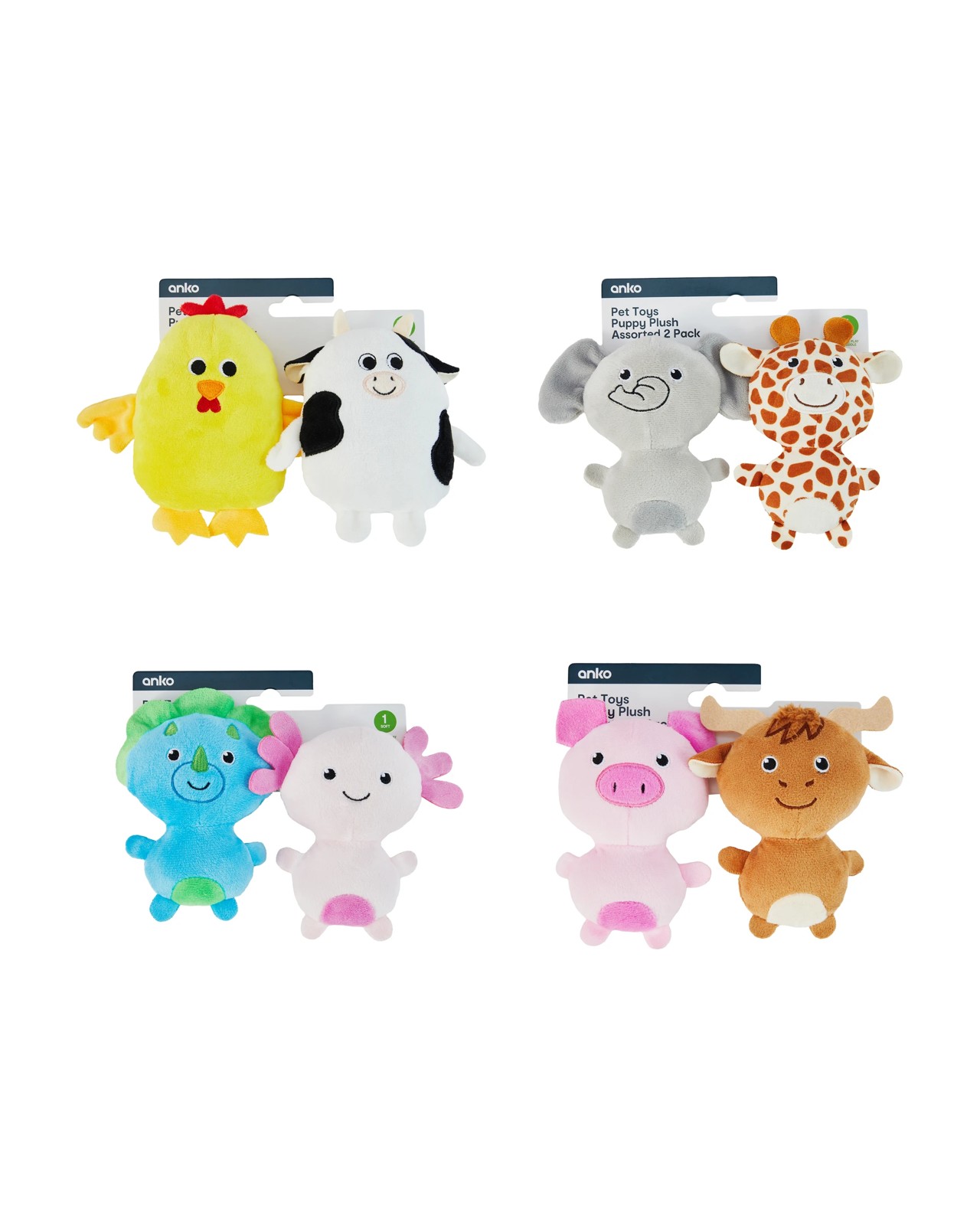 Anko 2 Pack Puppy Plush - Assorted 4 of 4