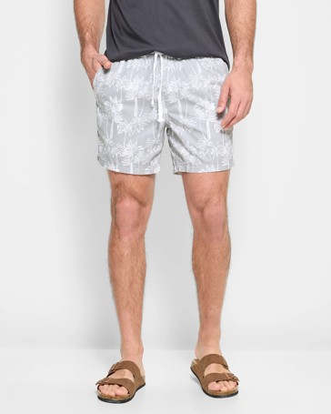 Palm Print Deck Shorts