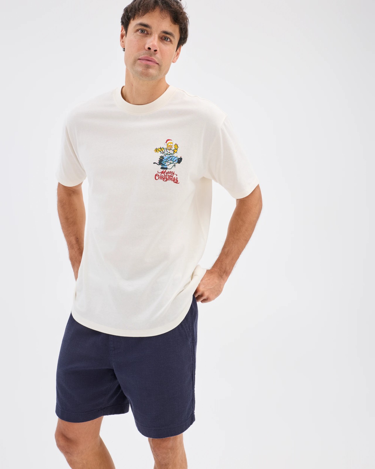 Licensed Australian Cotton Simpsons Christmas T-Shirt 2 of 5