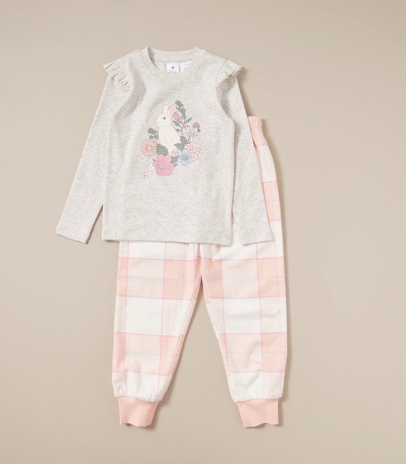 Organic Cotton Rib Bunny Pyjama Set 4 of 5