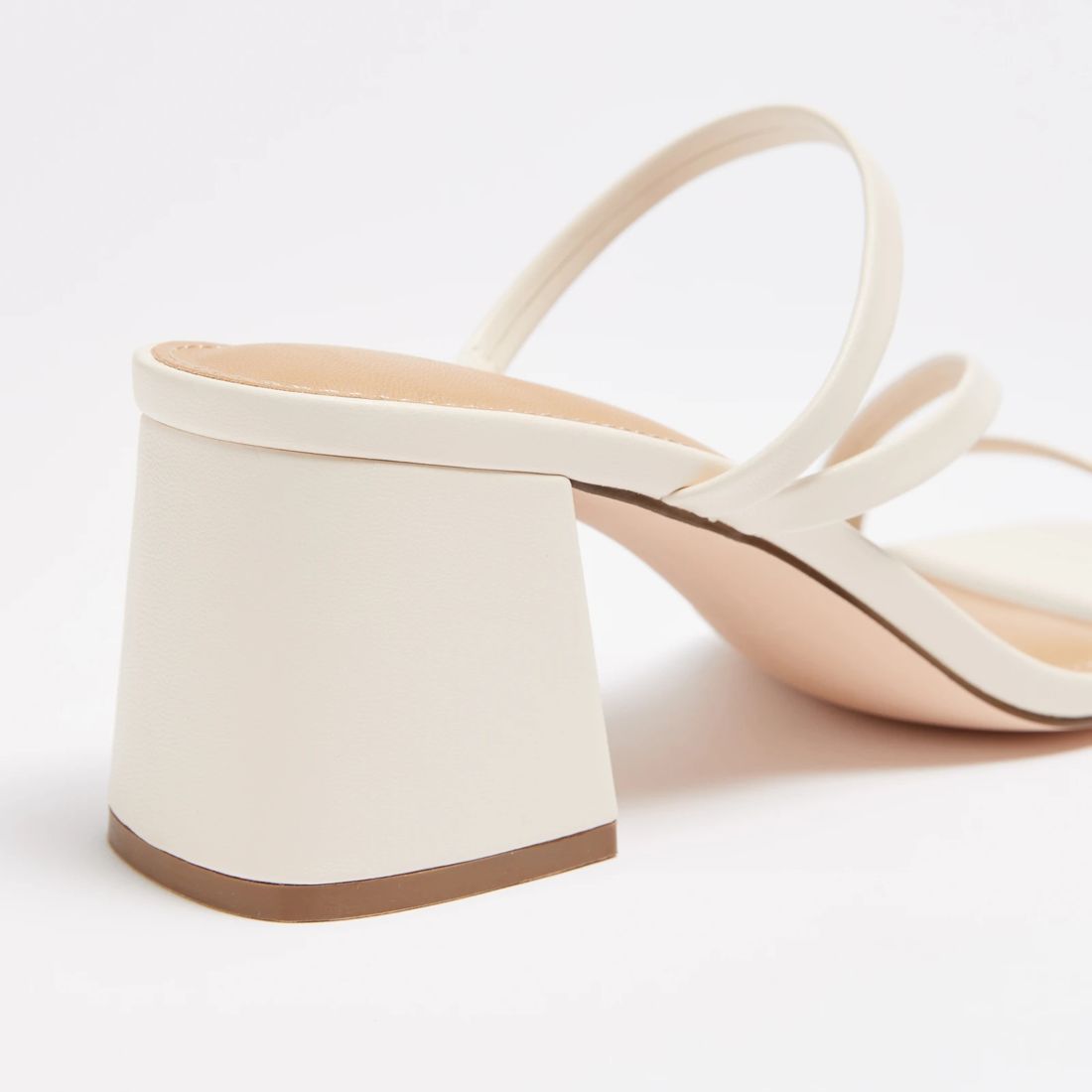 Womens Mani Strappy No Back Block Heel Beige Target Australia