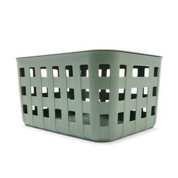 28L Rectangle Trellis Basket with Lid, Green - Anko