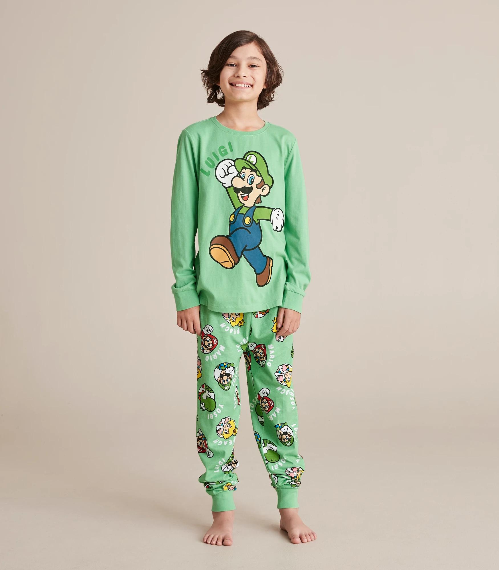 Kids Family Matching Super Mario Cotton Pyjama Set Target Australia