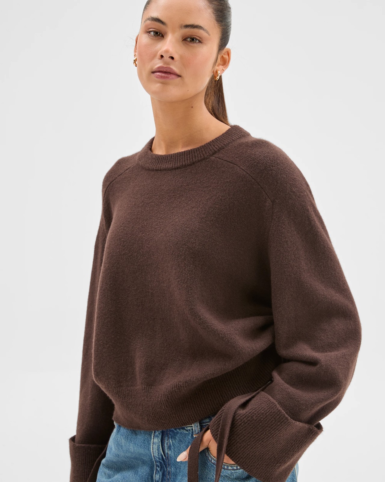 Lily Loves Gathered Detail Jumper - Truffle 3 of 6