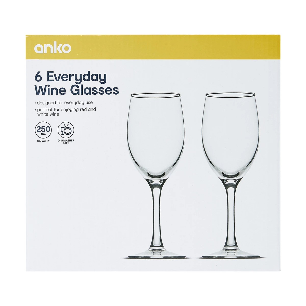 Wine Glasses, 6 Pack Anko Target Australia