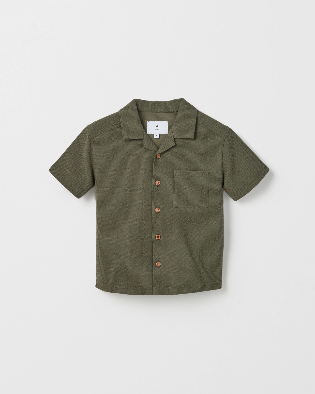 Short Sleeve Textured Shirt - Avocado 5 of 6