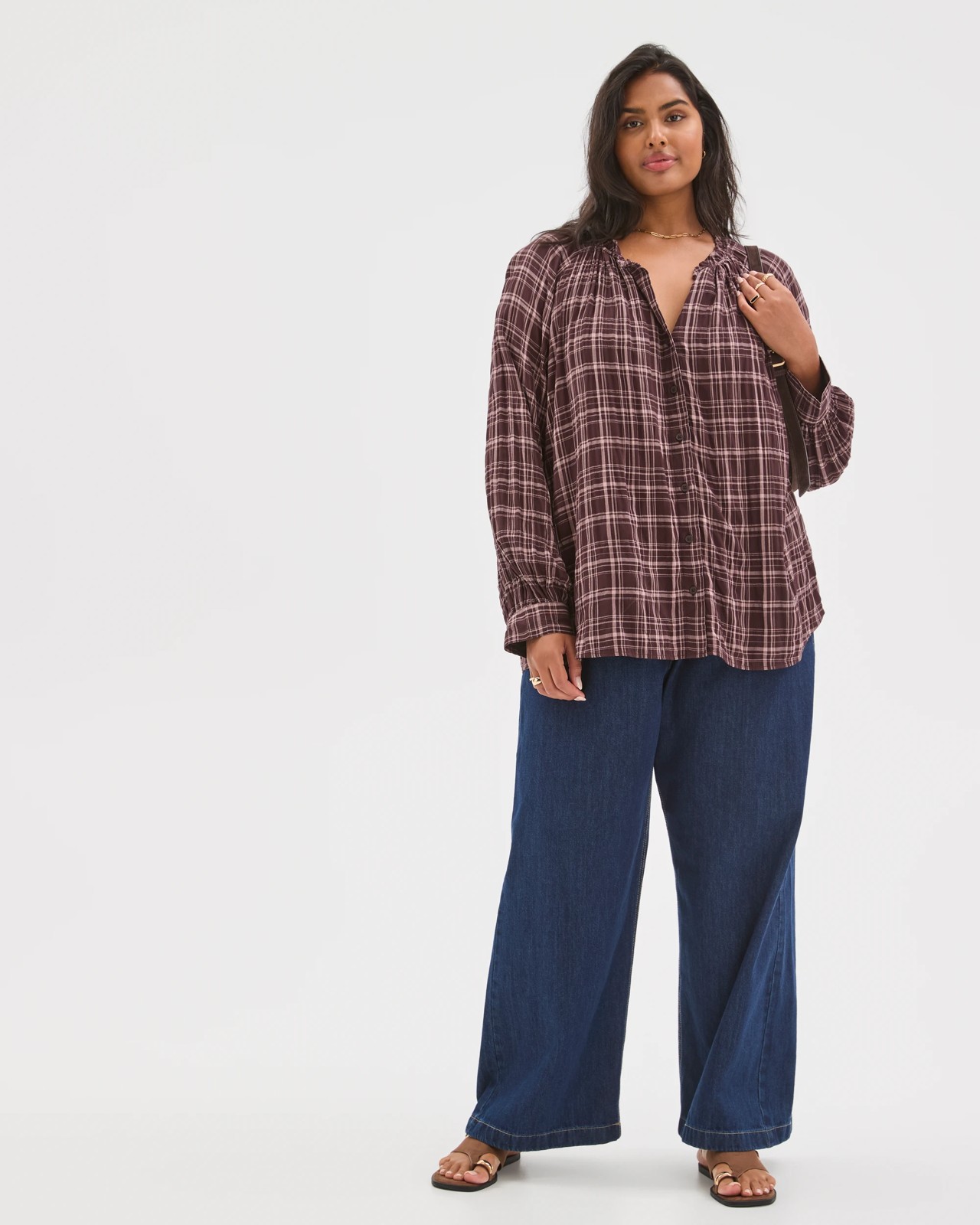 Plus Size Long Sleeve Romantic Blouse 2 of 5