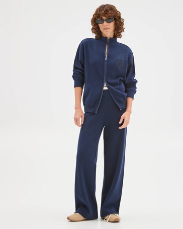 Active Australian Cotton Blend Knit Zip Through Jumper