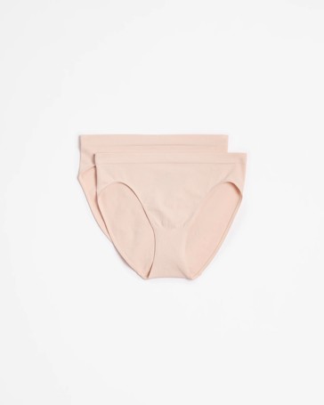 Australian Cotton Blend 2 Pack Seamfree High Cut Briefs