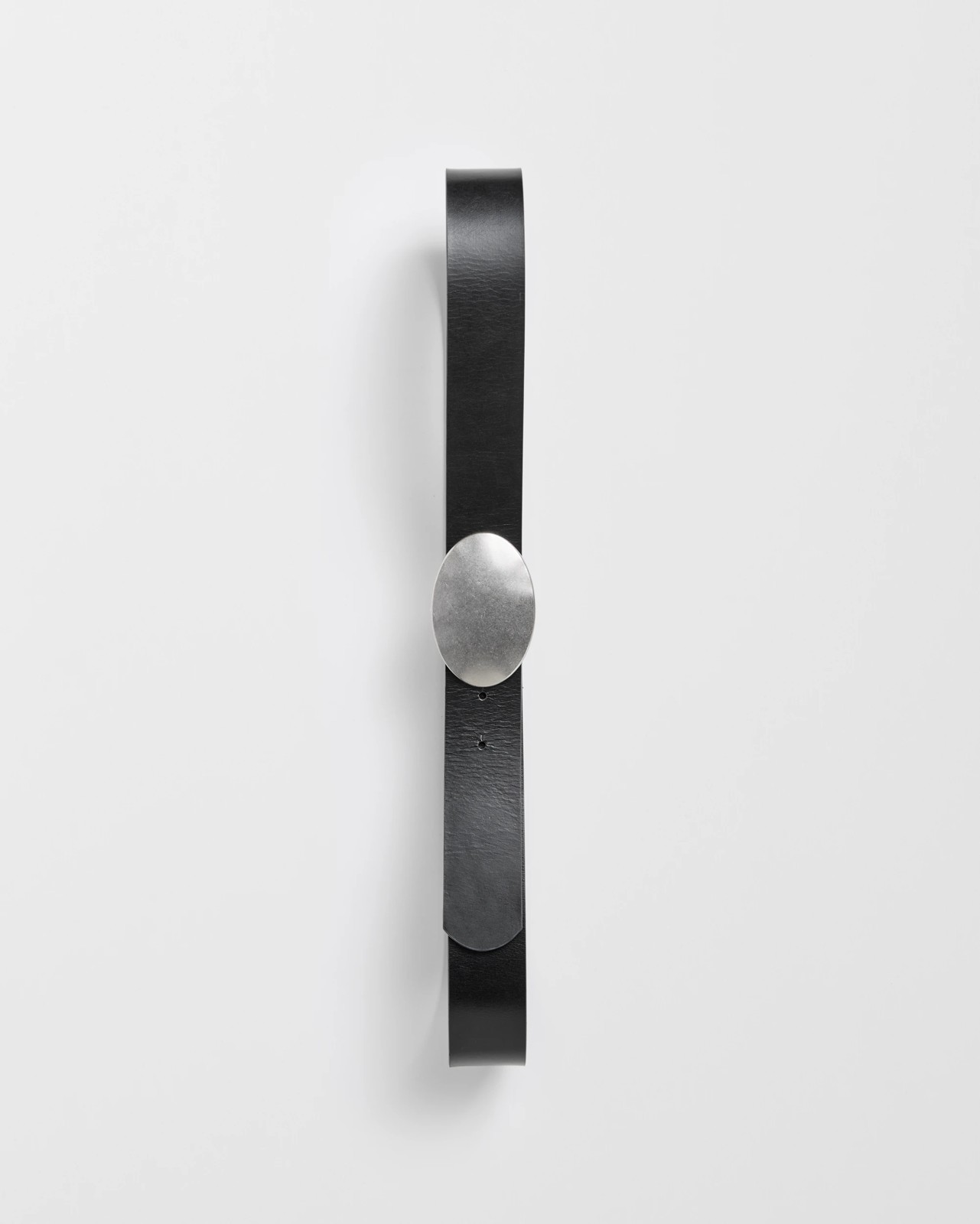 Genuine Leather Statement Buckle Belt - Black 2 of 3