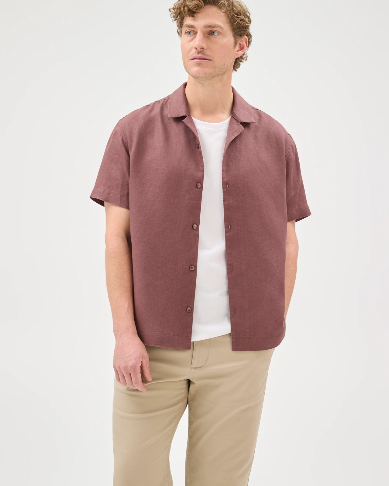 Australian Cotton Relaxed Fit Chino Pants  - Stone 5 of 6
