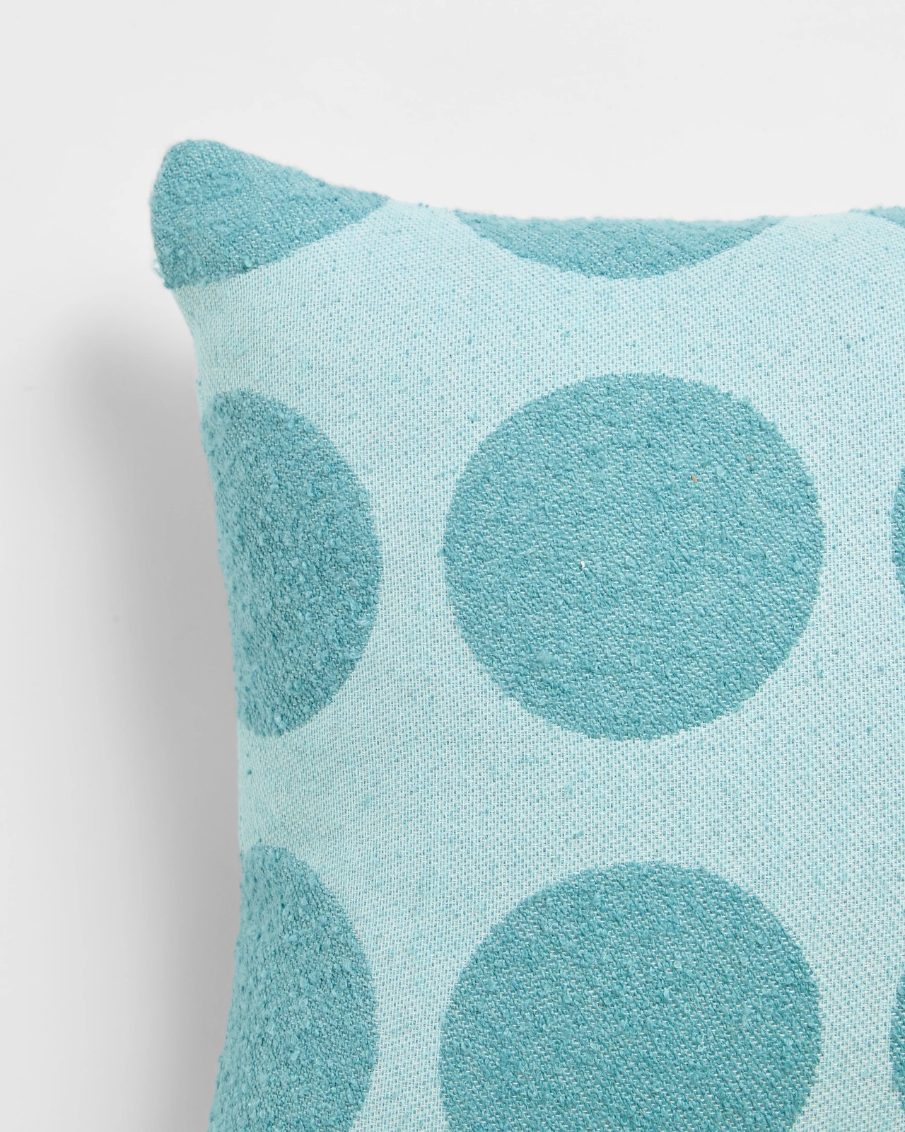 Senna Chenille Polka Dot Cushion - Adriatic Blue 2 of 2