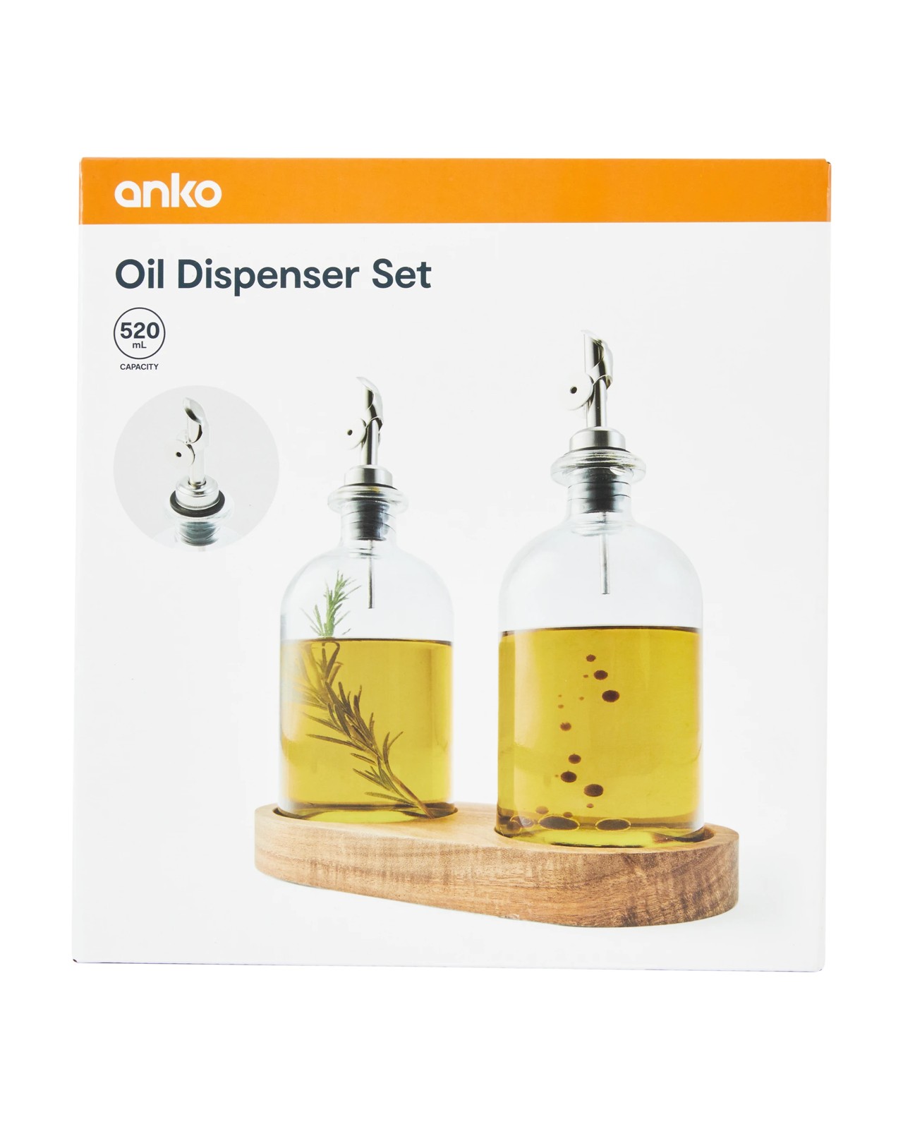 Anko 520ml Oil Dispenser Set 5 of 5