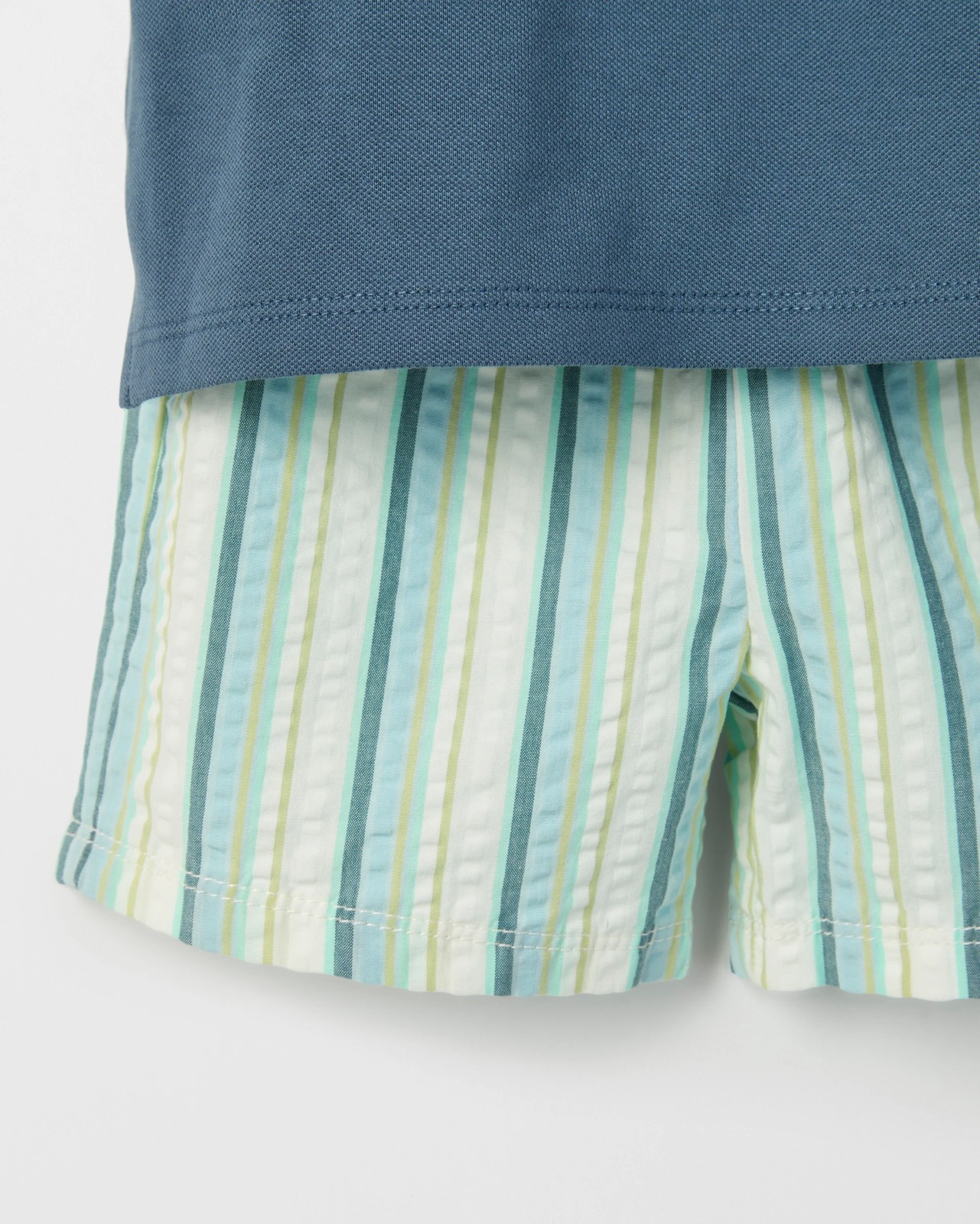 Baby Polo Top and Shorts 2 Piece Set - Indigo 6 of 6