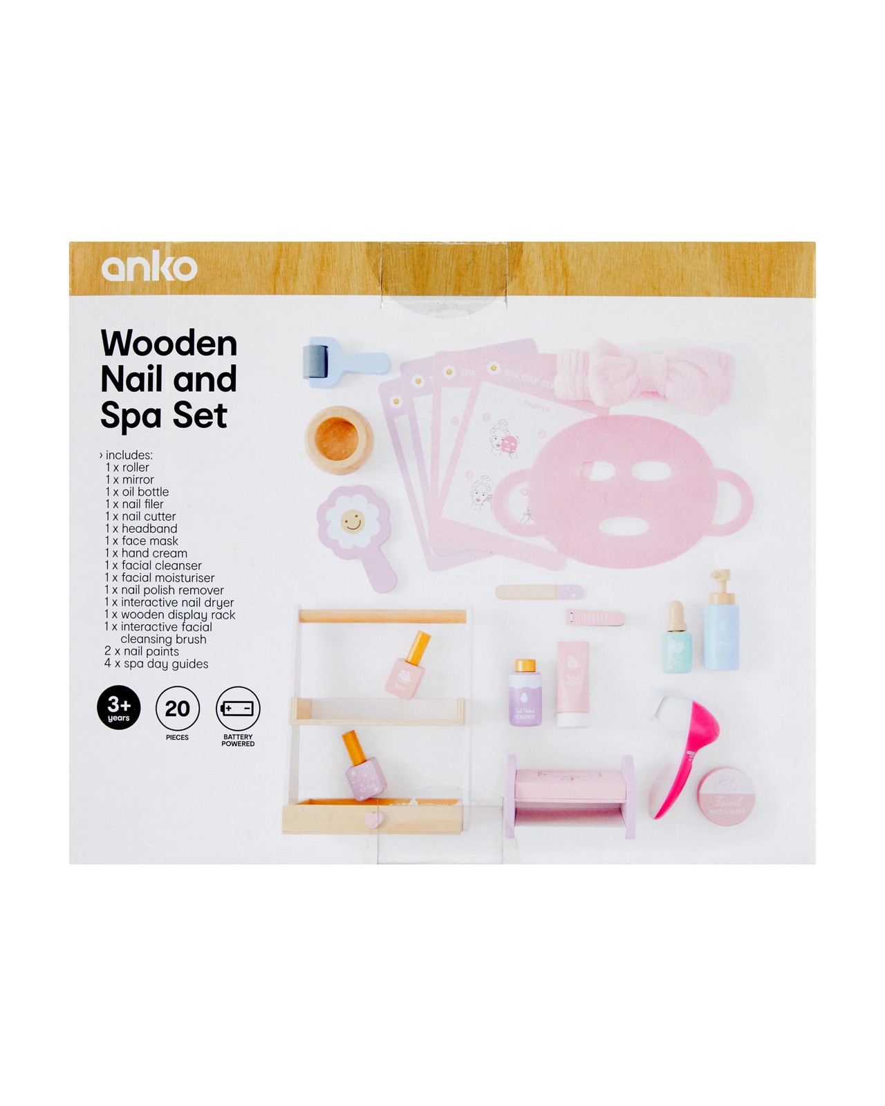 20 Piece Wooden Nail and Spa Set 5 of 5