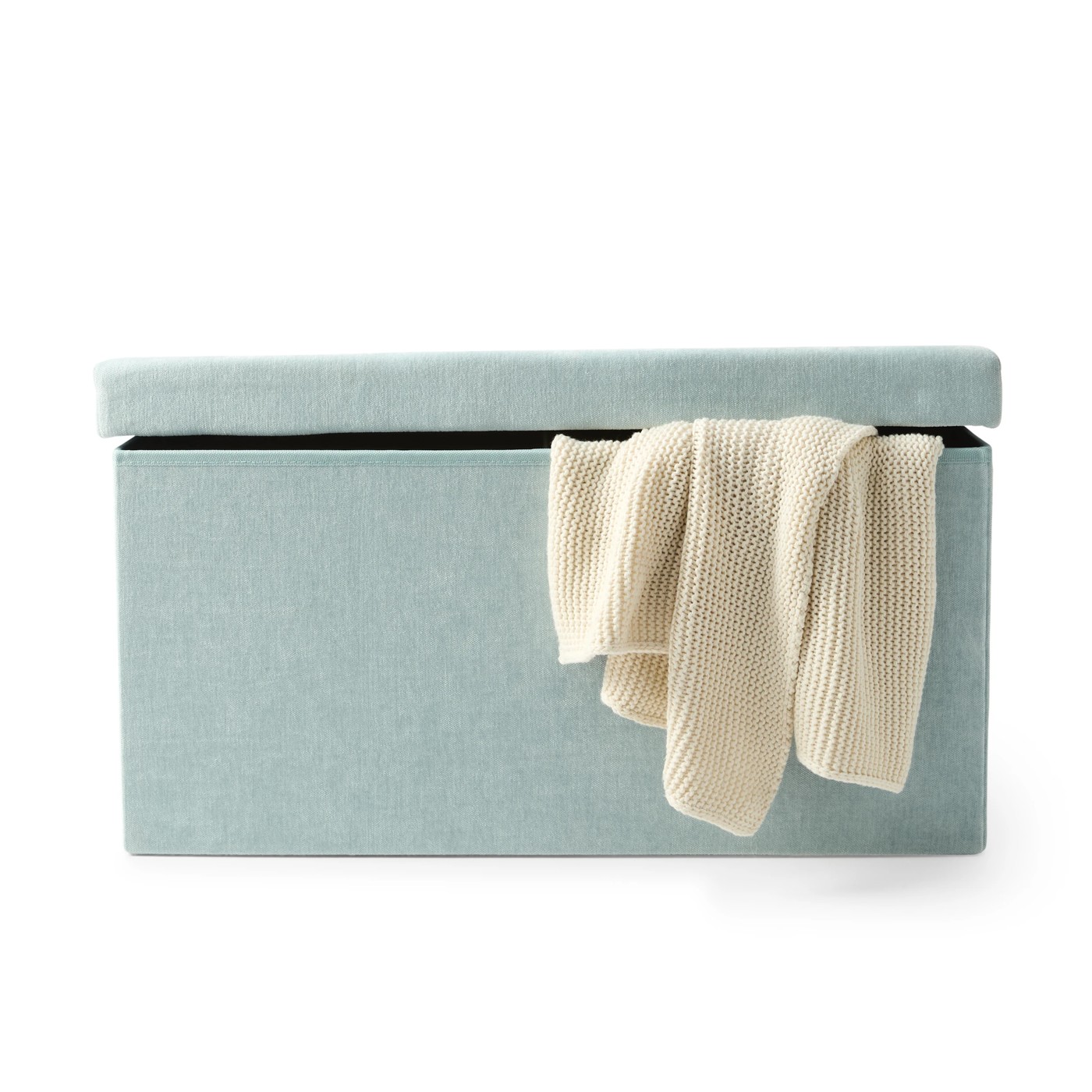 Anko Rectangle Storage Ottoman - Blue 2 of 6