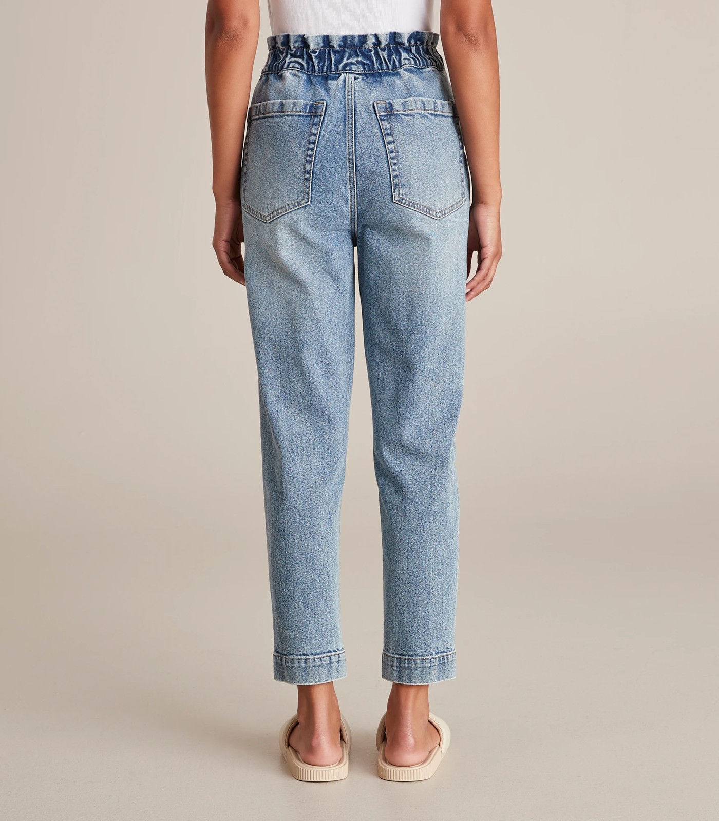 Gracie Denim Paperbag Super High Rise Ankle Length Jeans 4 of 6
