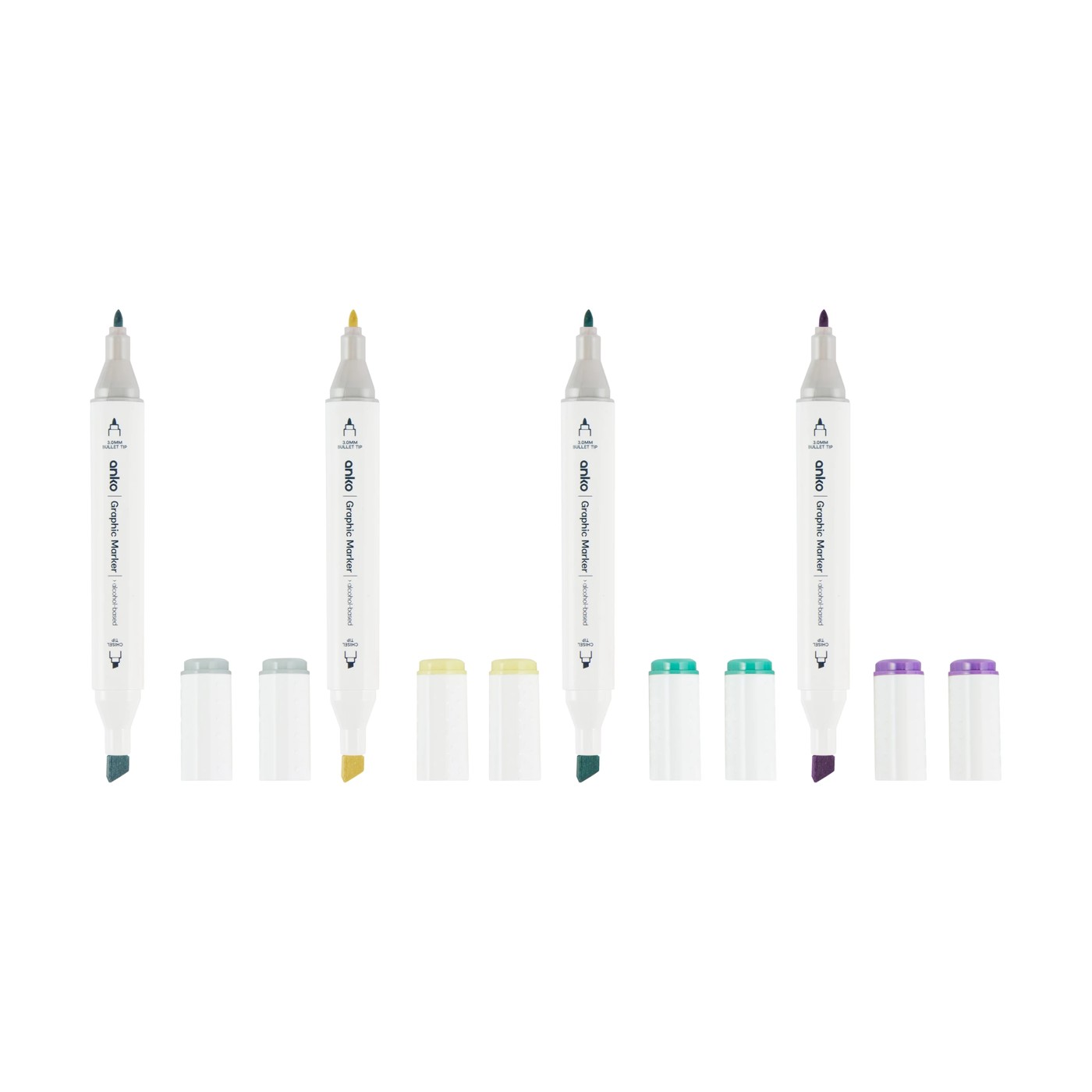 Dual Tip Graphic Markers, 12 Pack - Anko 4 of 6