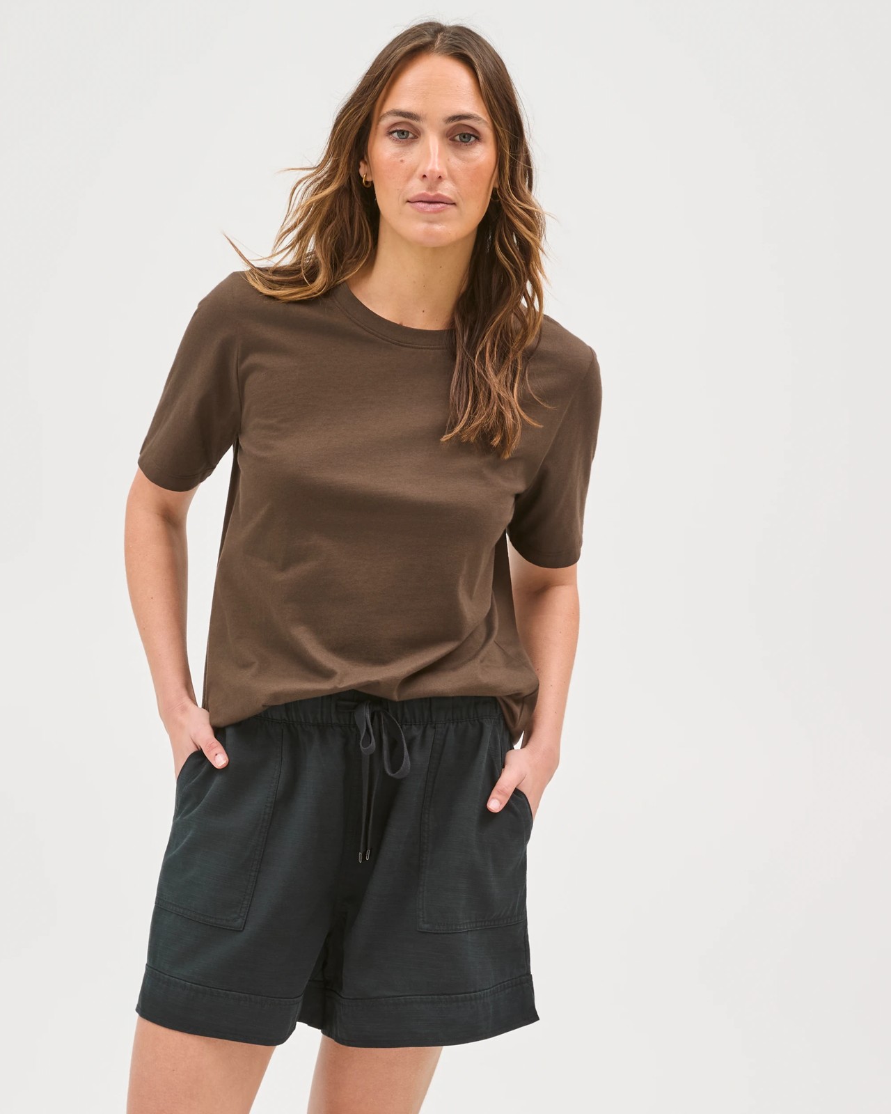 Slub Seam Detail Shorts - Black 2 of 6