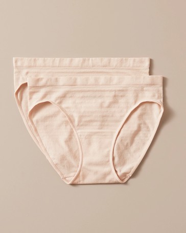 2 Pack Matte and Shine Seamfree Bikini Briefs