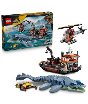 LEGO® Jurassic World Mosasaurus Dinosaur Boat Attack 77983