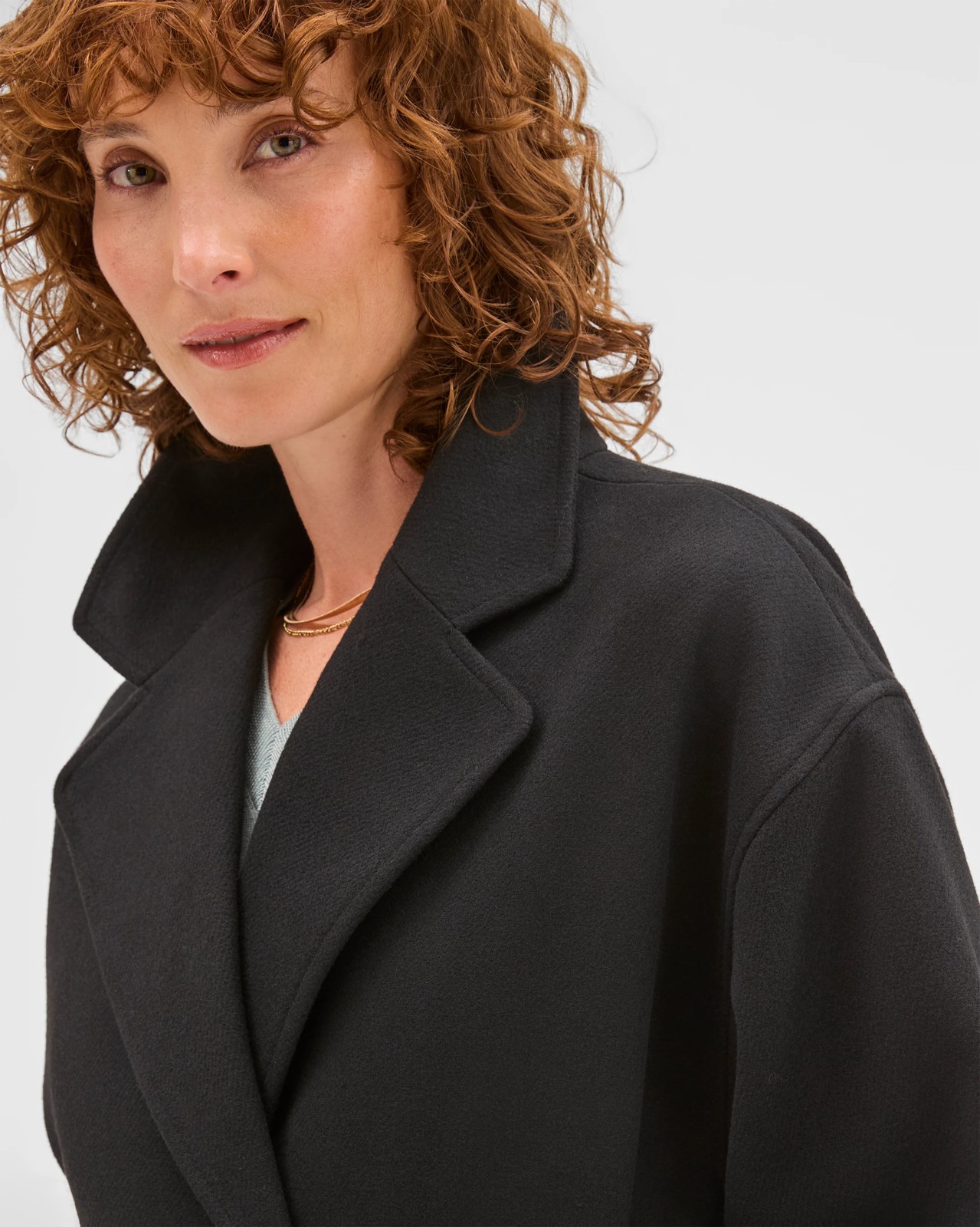 Preview Wrap Belted Coat - Black 3 of 5