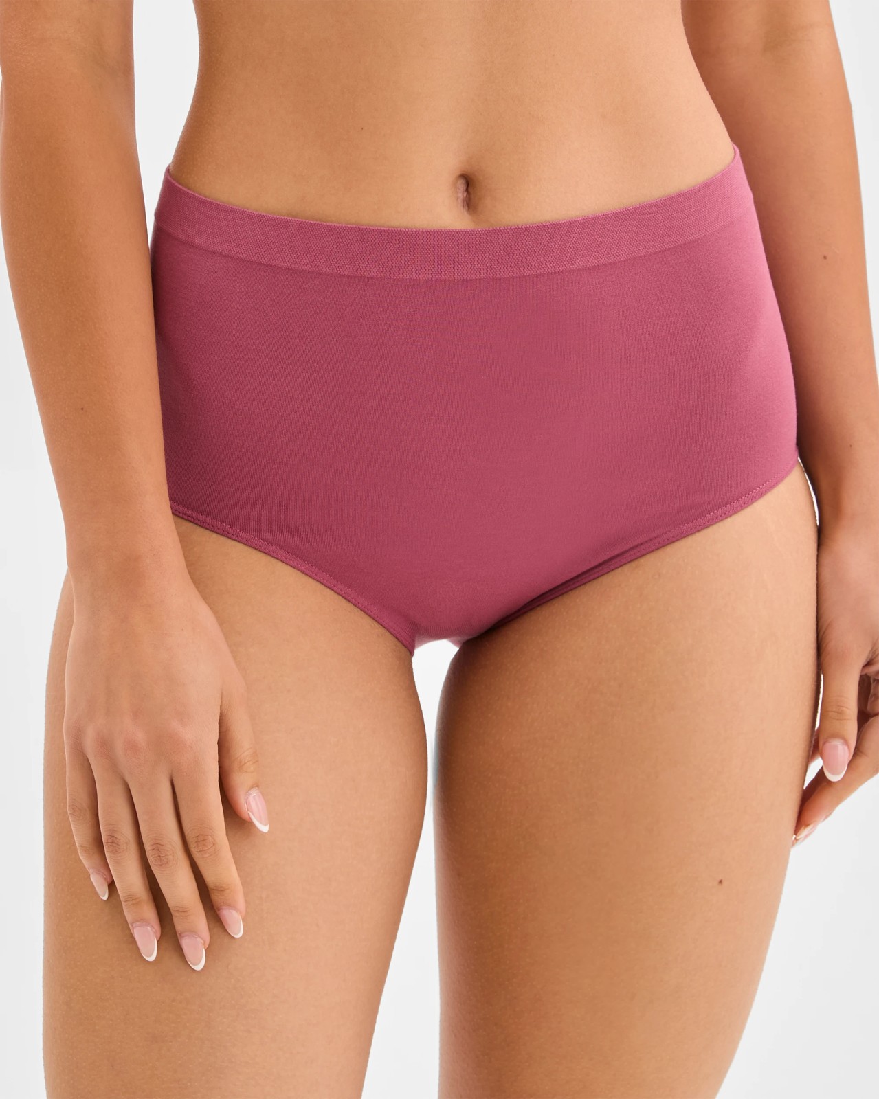 Australian Cotton Blend 2 Pack Seamfree Full Briefs - Hawthorn Rose 2 of 4