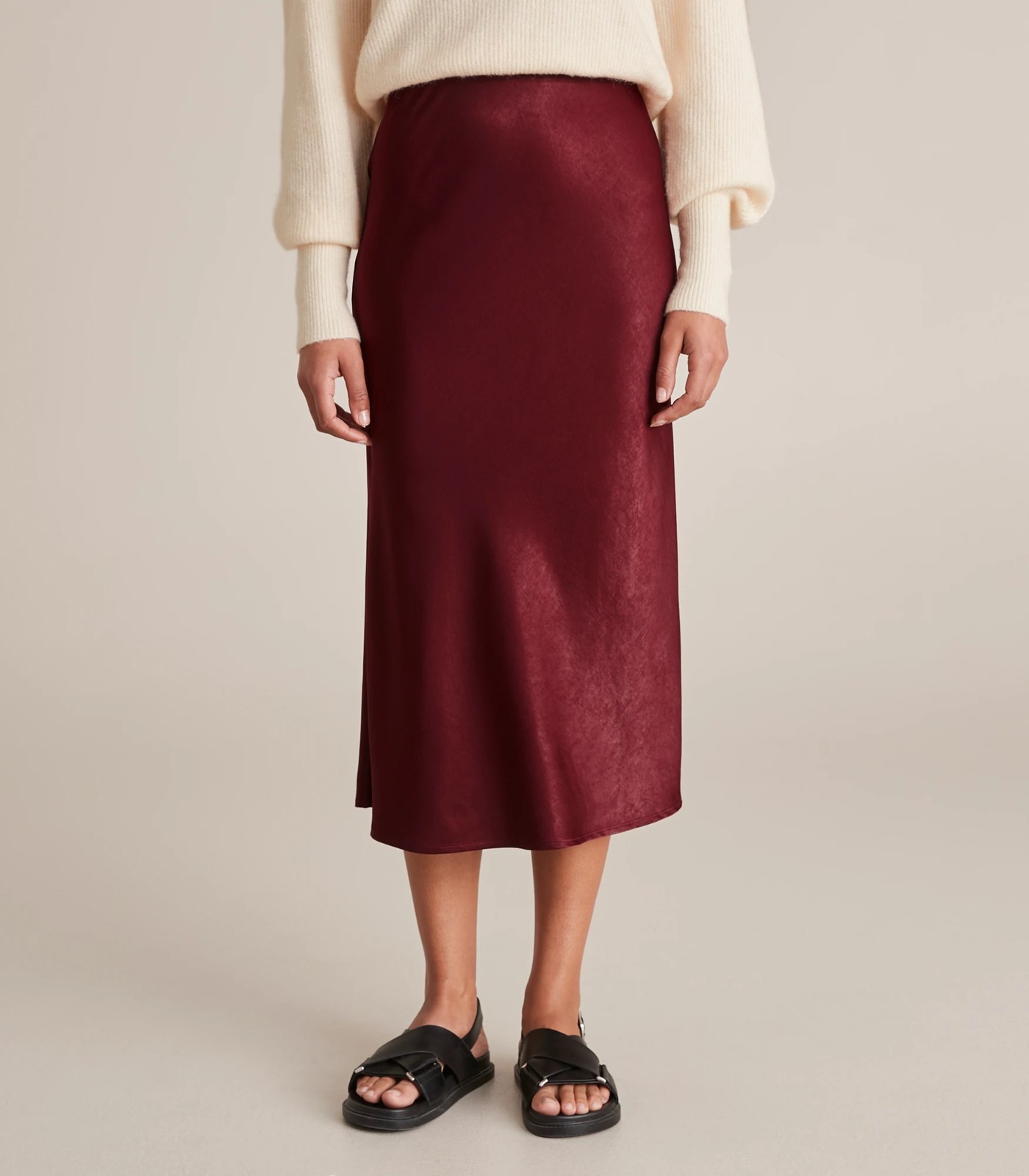 Bias cut hotsell satin skirt