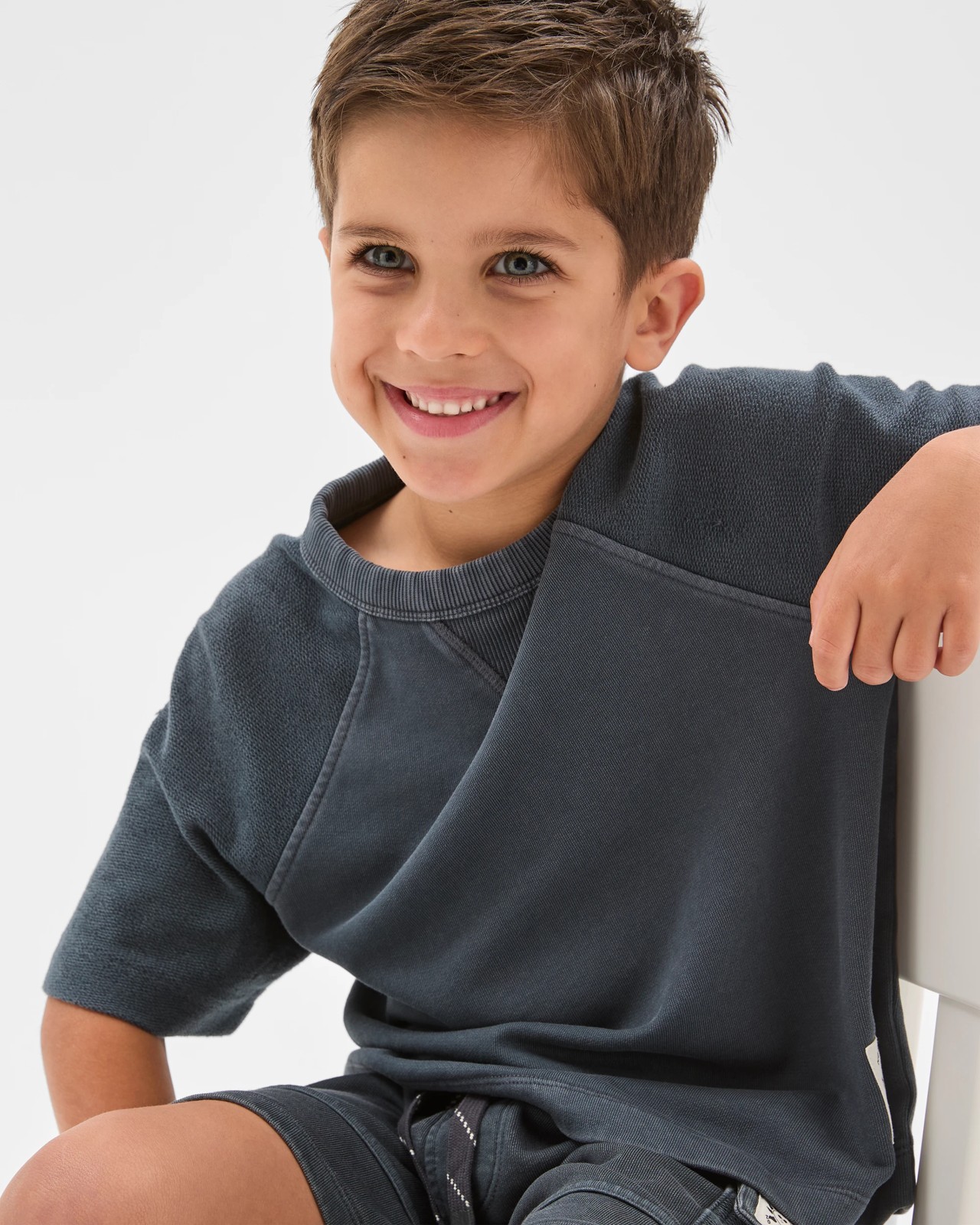 Australian Cotton Oversized Washed T-Shirt - Phantom 3 of 6