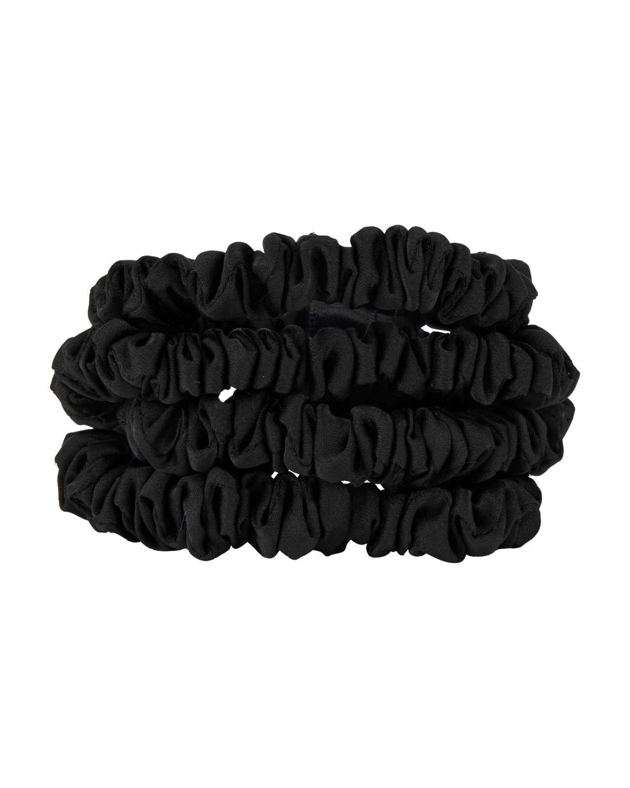OXX Haircare 4 Piece Ruched Hair Elastics - Black 3 of 4