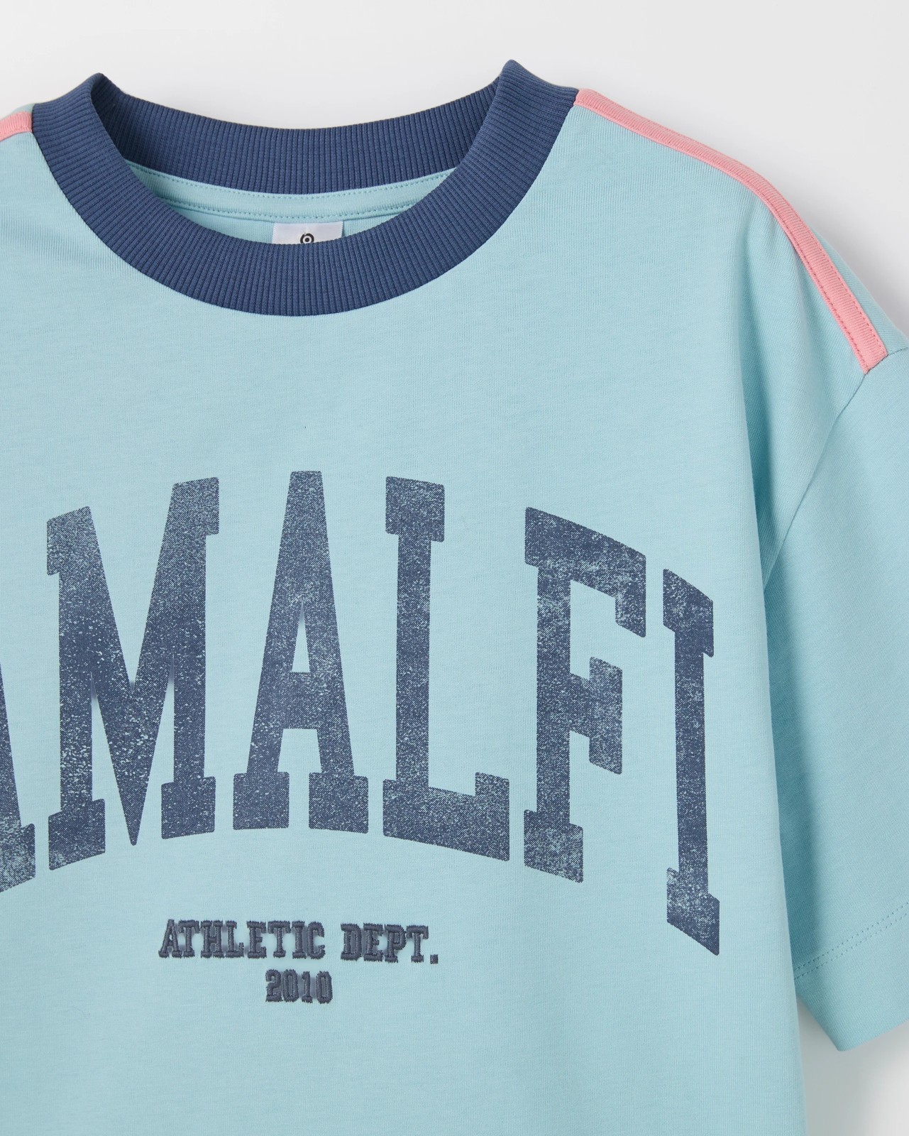 Australian Cotton Heavyweight Boxy T-Shirt - Amalfi Blue 2 of 2