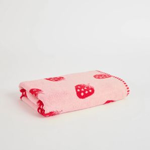 Kids Australian Cotton Strawberry Milk Bath Towel