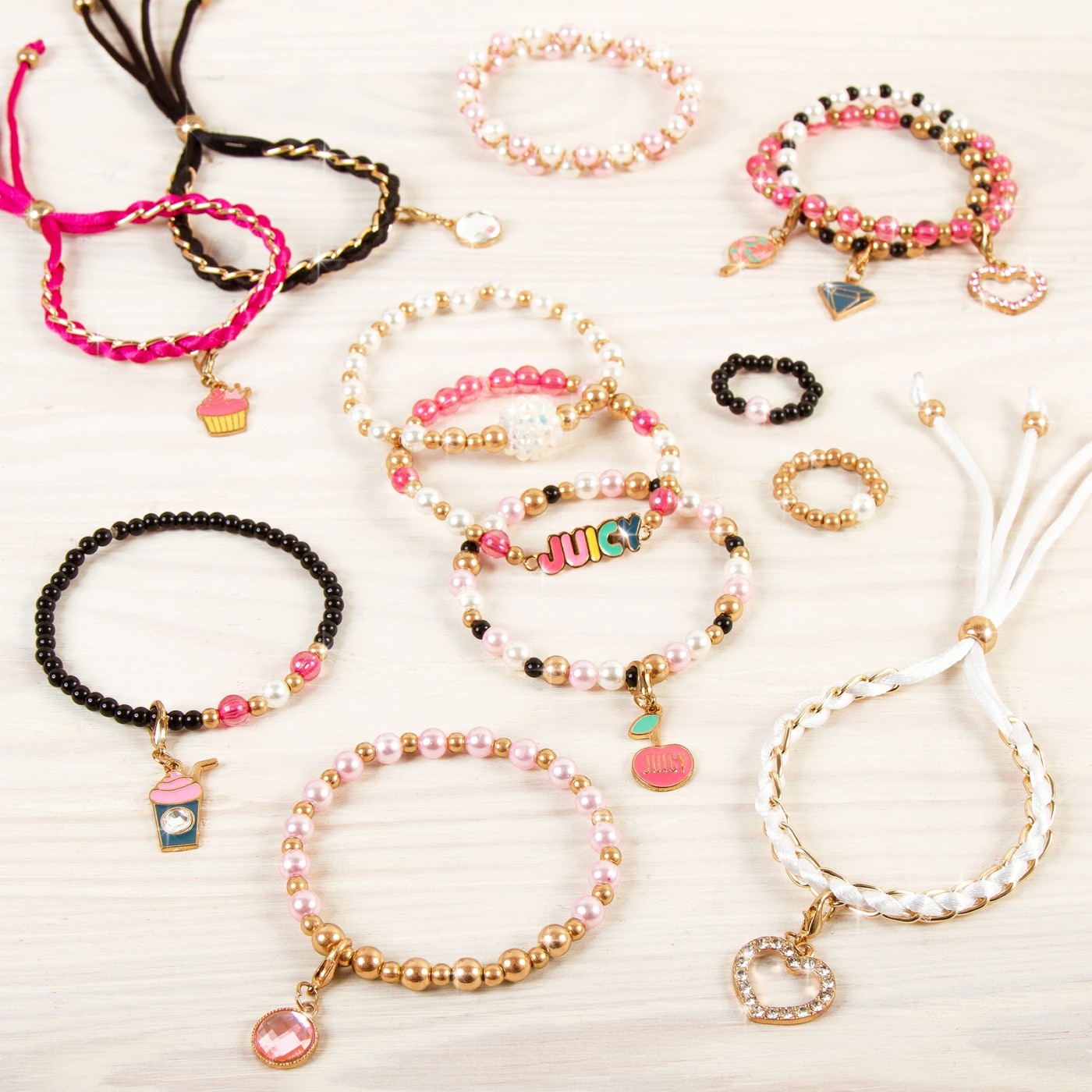Juicy Couture Pink and Precious Bracelets