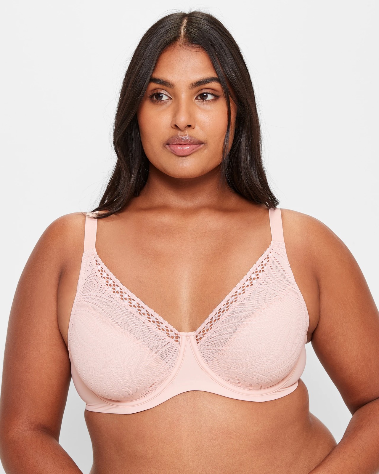 Lace Minimiser Bra Ladies Comfort Plus Size Full Support Figure