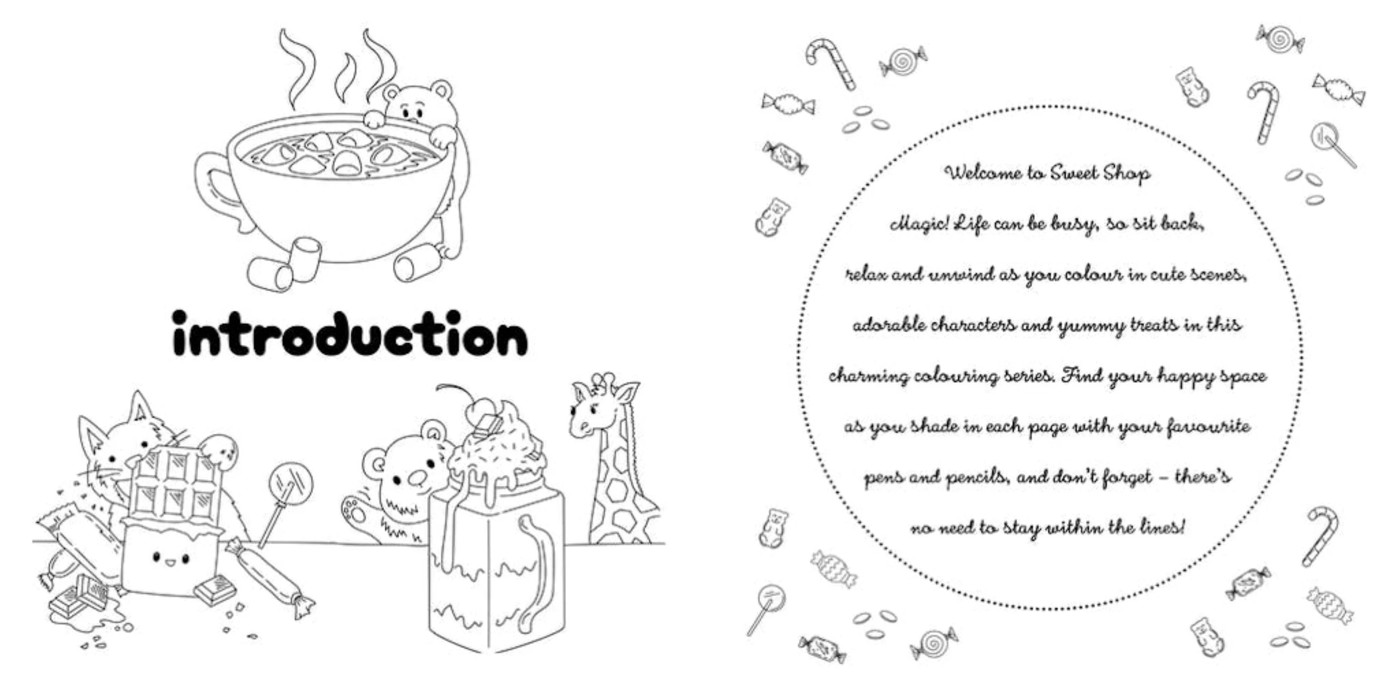 Sweet Shop Magic: A Cute and Cozy Colouring Book by Ollie Brown - Book 2 of 3